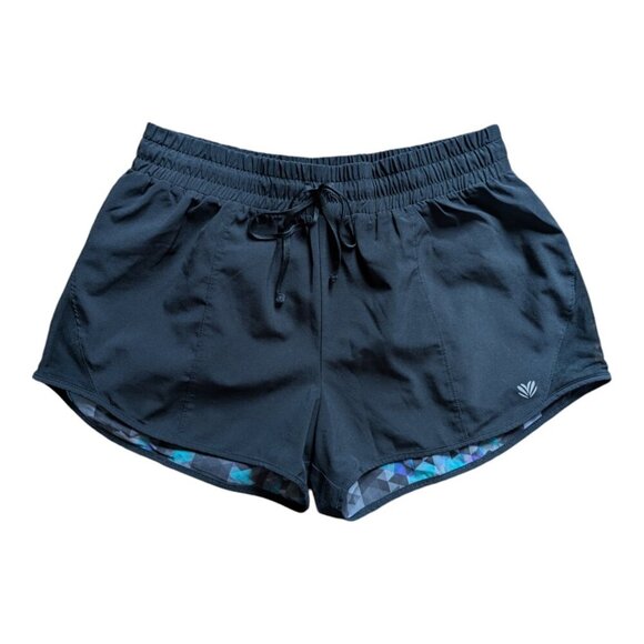 Forever 21 Black or Blue Mid Rise Reversible Sports Shorts, Drawstring, Women S - Picture 7 of 10